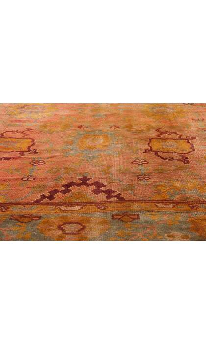 9 x 11 Late 19th Century Antique Turkish Oushak Rug 73987
