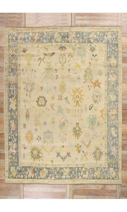 10 x 14 Colorful Turkish Oushak Rug 52531
