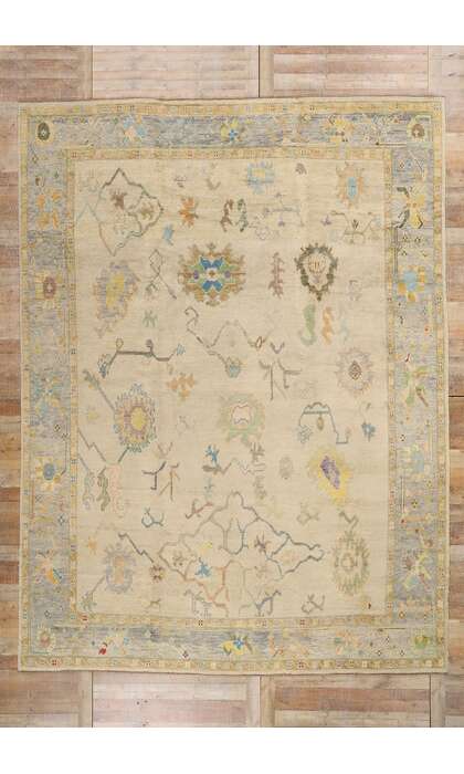 10 x 14 Colorful Turkish Oushak Rug 52533