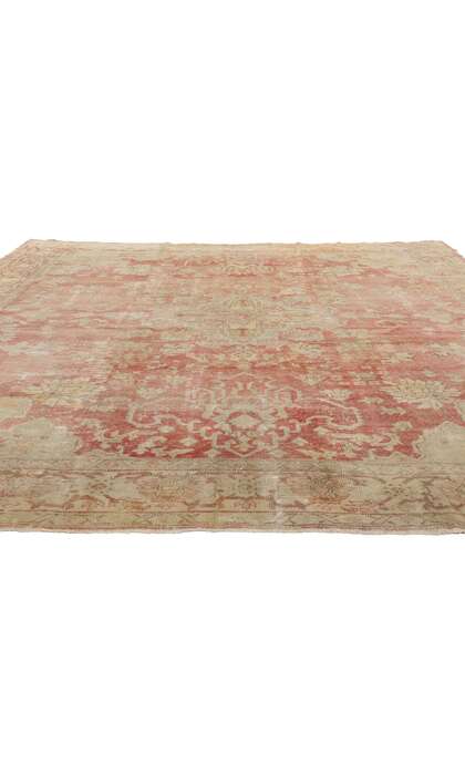 10 x 12 Distressed Antique Turkish Oushak Rug 76860