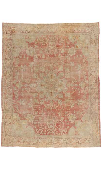 10 x 12 Distressed Antique Turkish Oushak Rug 76860