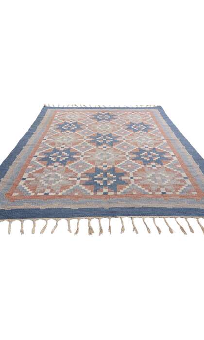 5 x 8 Erik Lundberg Vintage Swedish Rollakan Rug 79061