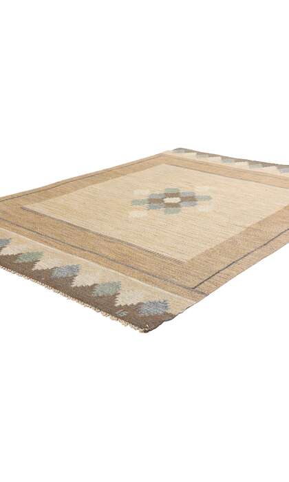 4 x 7 Ingegerd Silow Vintage Swedish Rollakan Rug 79059