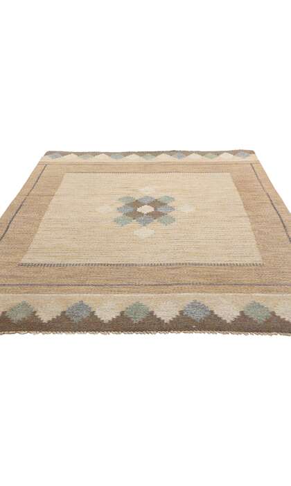4 x 7 Ingegerd Silow Vintage Swedish Rollakan Rug 79059