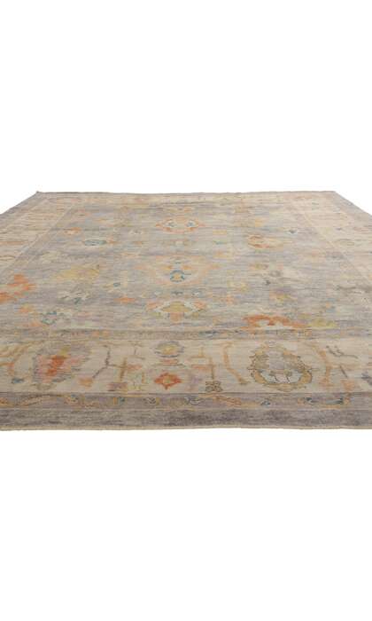 11 x 14 Colorful Turkish Oushak Rug 52731