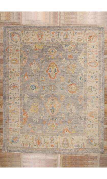 11 x 14 Colorful Turkish Oushak Rug 52731