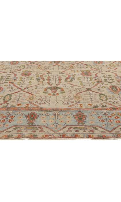 9 x 13 Modern Colorful Turkish Oushak Rug 53862