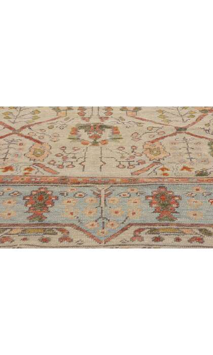 9 x 13 Modern Colorful Turkish Oushak Rug 53862