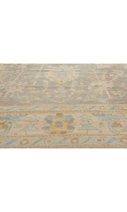 10 x 14 Modern Earth-Tone Turkish Oushak Rug 51520