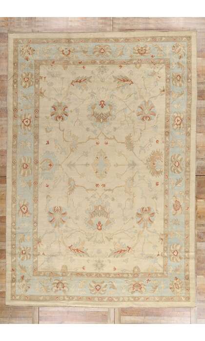 10 x 15 Modern Turkish Oushak Rug 50860