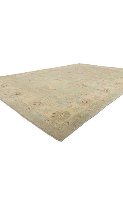 10 x 15 Modern Earth-Tone Turkish Oushak Rug 50864