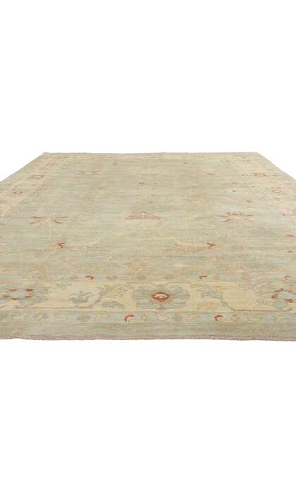 10 x 15 Modern Earth-Tone Turkish Oushak Rug 50864