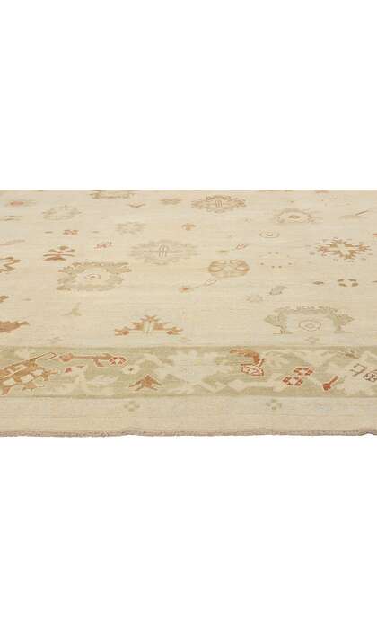 11 x 15 Modern Earth-Tone Turkish Oushak Rug 51609