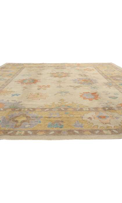 12 x 15 Modern Earth-Tone Turkish Oushak Rug 52735