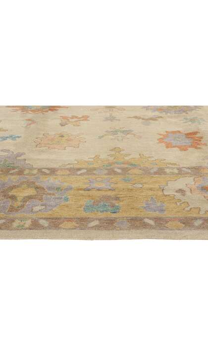 12 x 15 Modern Earth-Tone Turkish Oushak Rug 52735