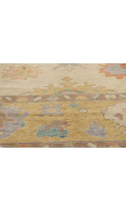 12 x 15 Modern Earth-Tone Turkish Oushak Rug 52735