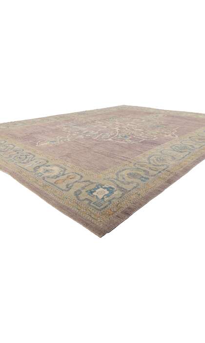 12 x 16 Modern Lavender Turkish Oushak Rug 53778