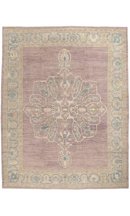 12 x 16 Modern Lavender Turkish Oushak Rug 53778