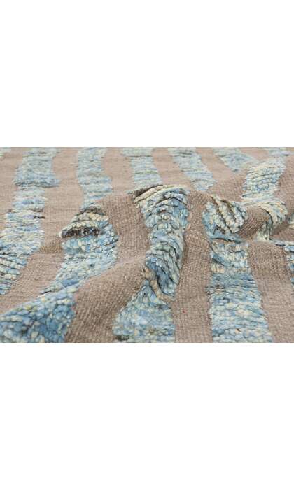 12 x 15 Modern Sculpted Waves Moroccan Rug 81154