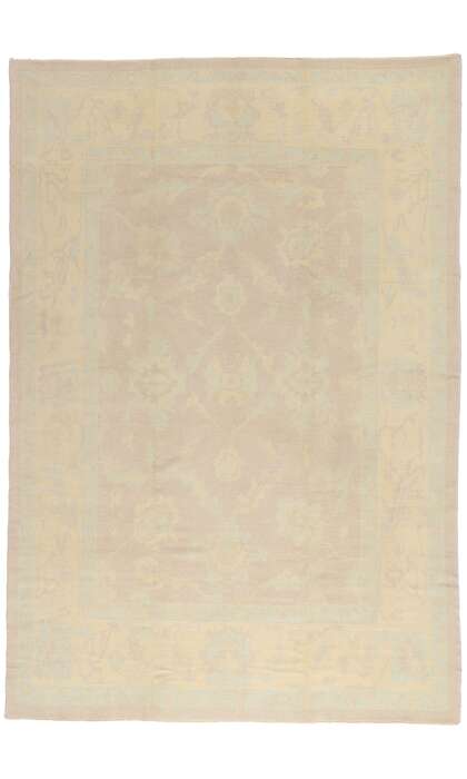 9 x 14 Modern Muted Turkish Oushak Rug 53161