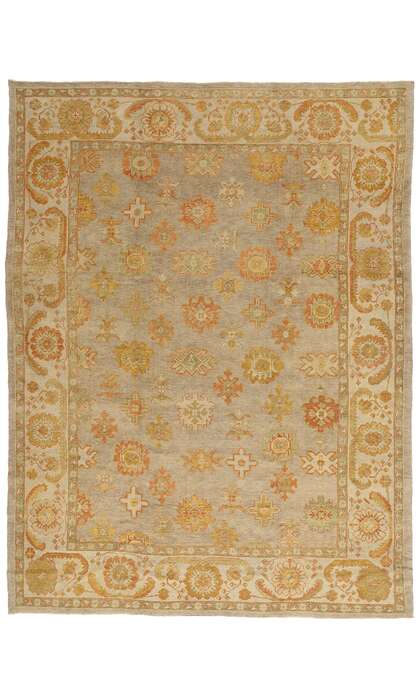 10 x 13 Modern Turkish Oushak Rug 50603
