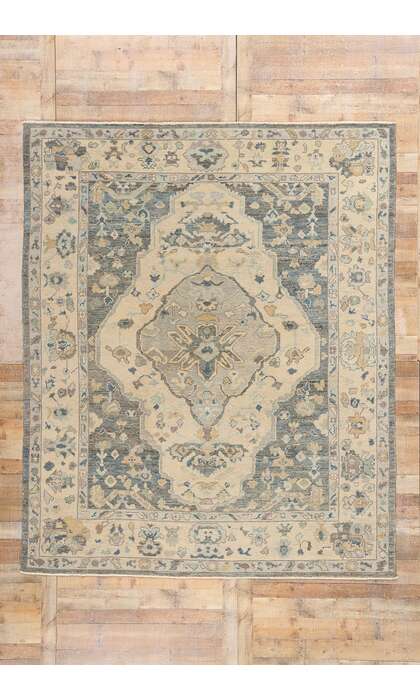8 x 10 Modern Turkish Oushak Rug 53556