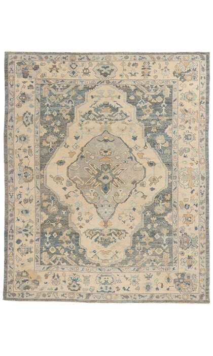 8 x 10 Modern Turkish Oushak Rug 53556