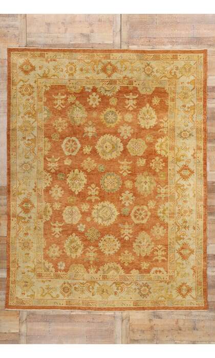 9 x 11 Modern Turkish Oushak Rug 50536