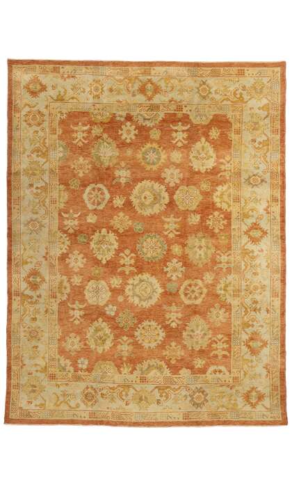 9 x 11 Modern Turkish Oushak Rug 50536