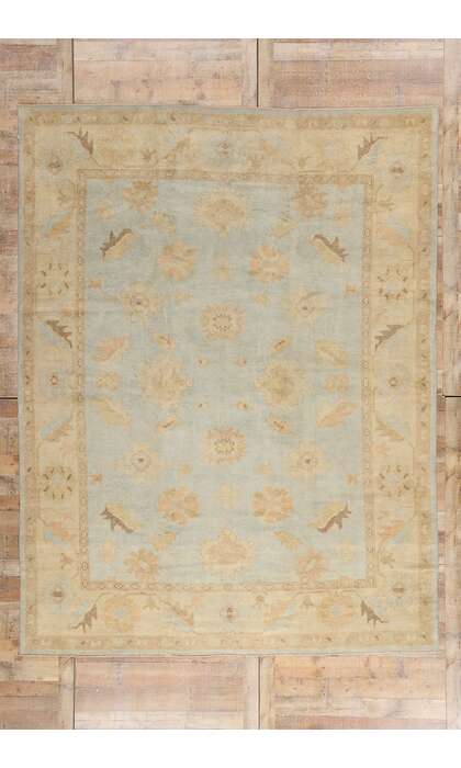 9 x 12 Modern Pastel Turkish Oushak Rug 50741