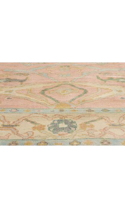 12 x 15 Modern Pink Oushak Rug 80672