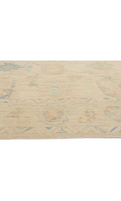 12 x 15 Vintage-Inspired Modern Pastel Oushak Rug 80934