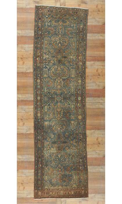 3 x 12 Antique Blue Persian Malayer Rug 77672