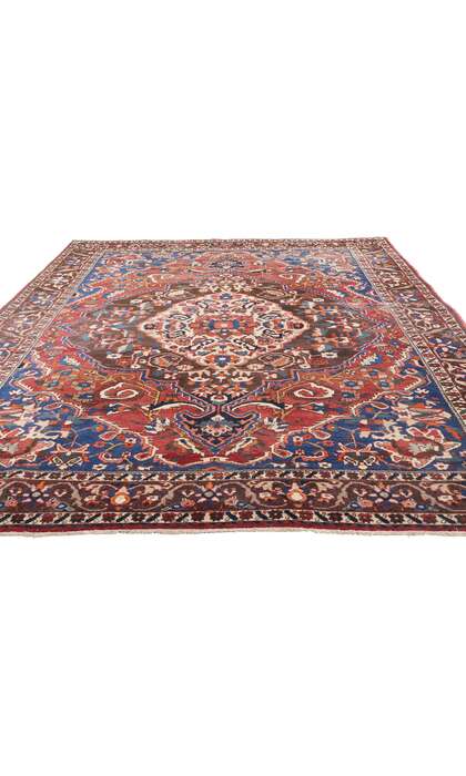 7 x 10 Distressed Antique Persian Bakhtiari Rug 79169