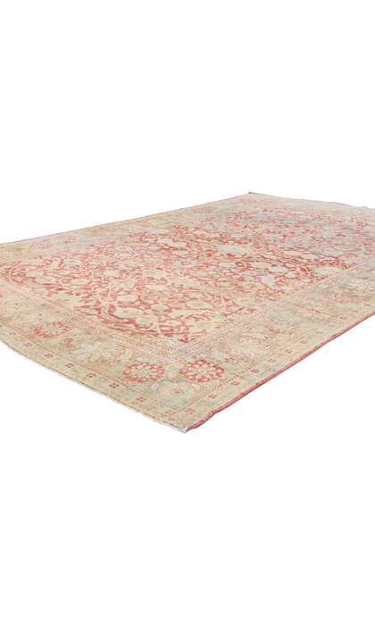 7 x 10 Distressed Antique Persian Mahal Rug 52616
