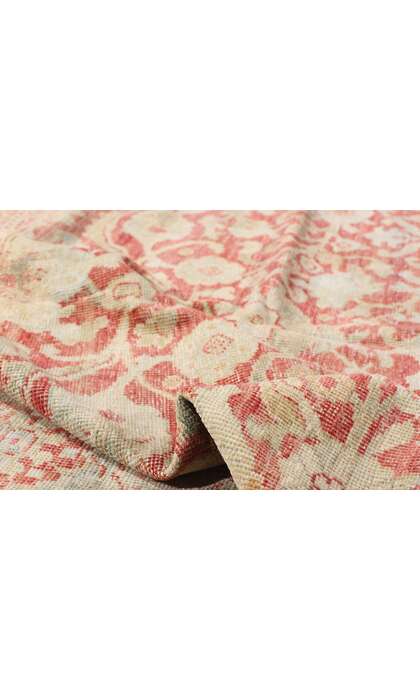 7 x 10 Distressed Antique Persian Mahal Rug 52616