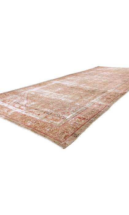 7 x 16 Distressed Antique Persian Malayer Rug 61030