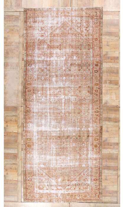 7 x 16 Distressed Antique Persian Malayer Rug 61030