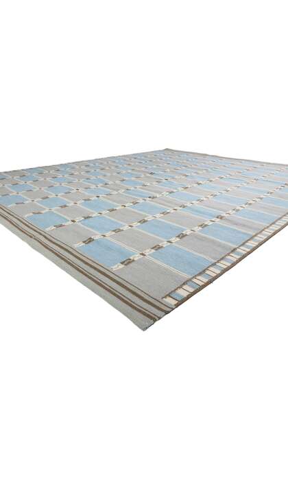 12 x 15 Scandinavian Modern Swedish Inspired Kilim Rug 30938