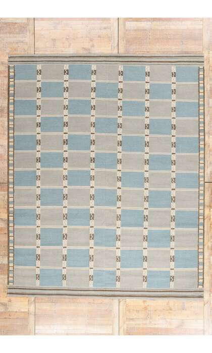 9 x 12 Scandinavian Modern Swedish Inspired Kilim Rug 30856