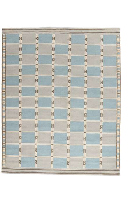 9 x 12 Scandinavian Modern Swedish Inspired Kilim Rug 30856