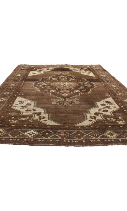 7 x 11 Vintage Earth-Tone Turkish Kars Rug 50748