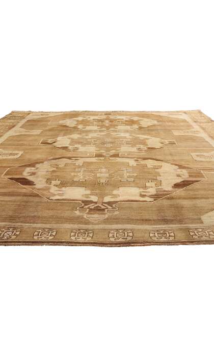 9 x 12 Vintage Earth-Tone Turkish Kars Rug 77709
