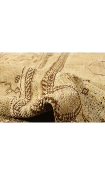 7 x 11 Vintage Earth-Tone Turkish Oushak Rug 50503