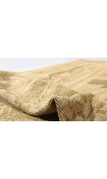 7 x 12 Vintage Earth-Tone Turkish Oushak Rug 73942