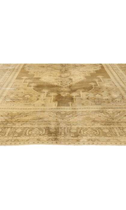 7 x 12 Vintage Earth-Tone Turkish Oushak Rug 73942