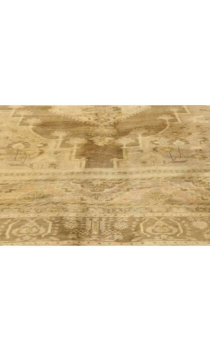 7 x 12 Vintage Earth-Tone Turkish Oushak Rug 73942