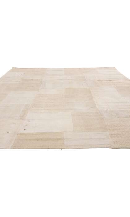 9 x 12 Vintage Neutral Turkish Patchwork Kilim Rug 53527