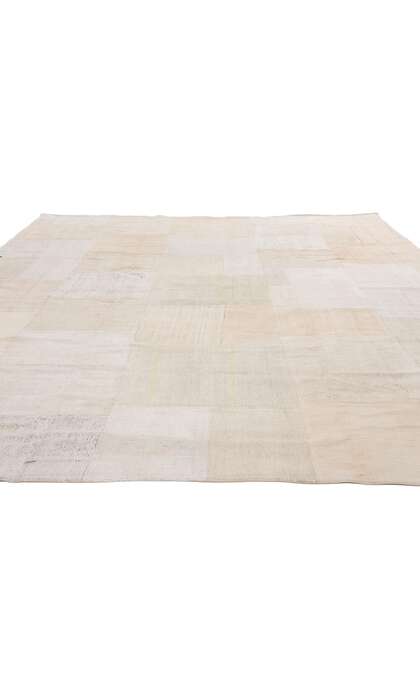9 x 12 Vintage Neutral Earth-Tone Turkish Patchwork Kilim Rug 53528