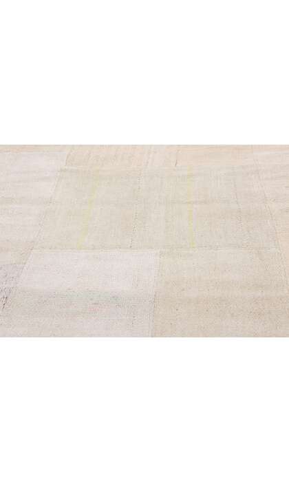 9 x 12 Vintage Neutral Earth-Tone Turkish Patchwork Kilim Rug 53528